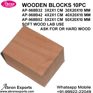 Wooden Blocks 4x2.5x1 100x60x25mm Soft Wood Inch Pack of 10 AP-968B42